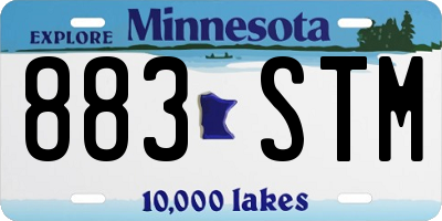 MN license plate 883STM