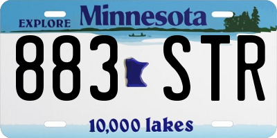 MN license plate 883STR
