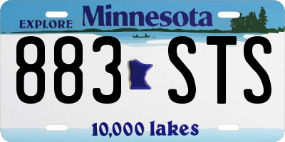 MN license plate 883STS