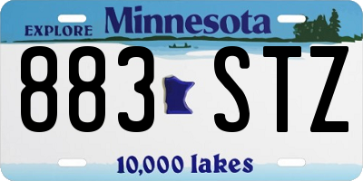 MN license plate 883STZ
