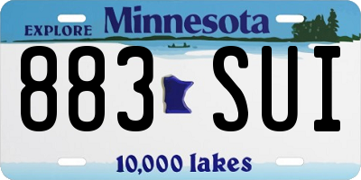 MN license plate 883SUI