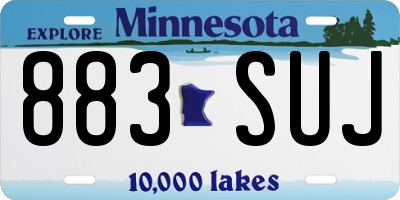 MN license plate 883SUJ