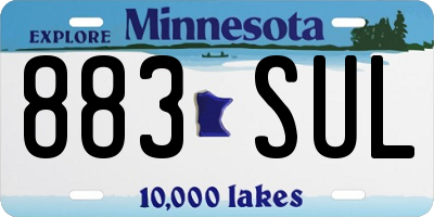 MN license plate 883SUL