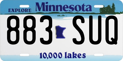MN license plate 883SUQ