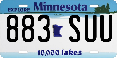 MN license plate 883SUU