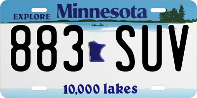 MN license plate 883SUV