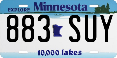 MN license plate 883SUY