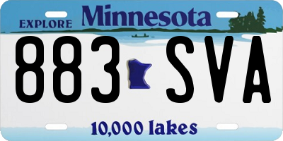 MN license plate 883SVA