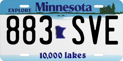 MN license plate 883SVE