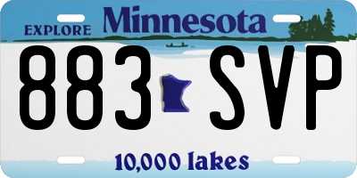 MN license plate 883SVP