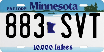 MN license plate 883SVT