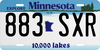 MN license plate 883SXR