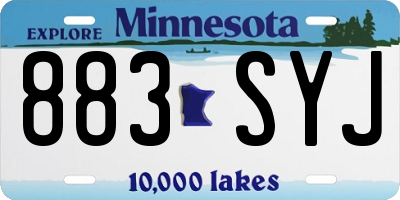MN license plate 883SYJ