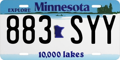 MN license plate 883SYY