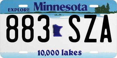 MN license plate 883SZA