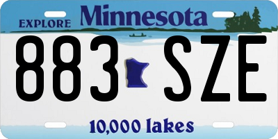 MN license plate 883SZE