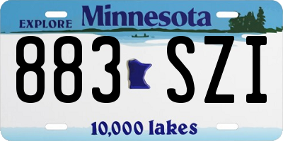 MN license plate 883SZI