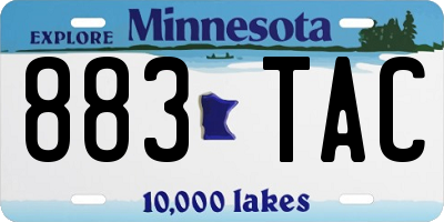 MN license plate 883TAC