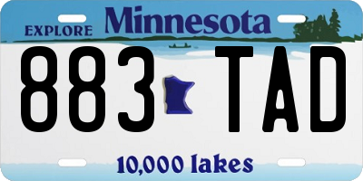 MN license plate 883TAD