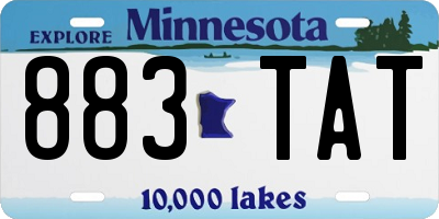 MN license plate 883TAT