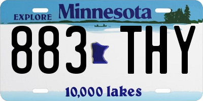 MN license plate 883THY