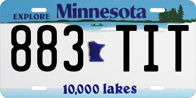 MN license plate 883TIT