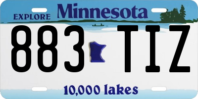 MN license plate 883TIZ