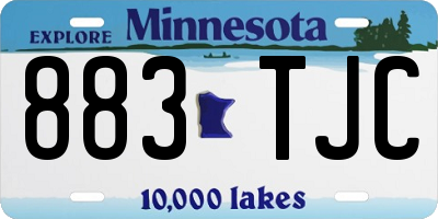 MN license plate 883TJC