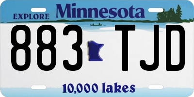 MN license plate 883TJD