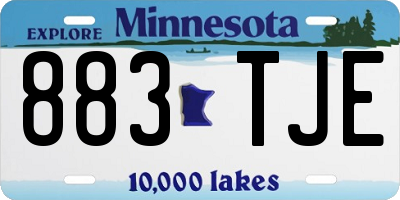 MN license plate 883TJE