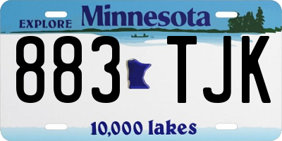 MN license plate 883TJK