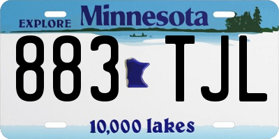 MN license plate 883TJL