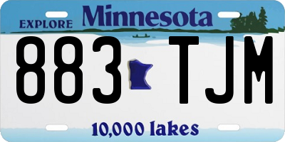 MN license plate 883TJM