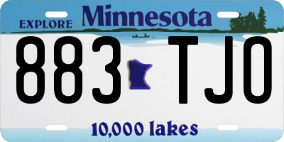 MN license plate 883TJO