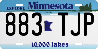 MN license plate 883TJP