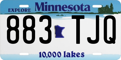 MN license plate 883TJQ