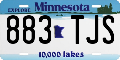 MN license plate 883TJS