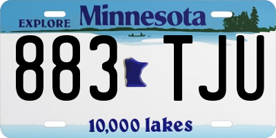 MN license plate 883TJU