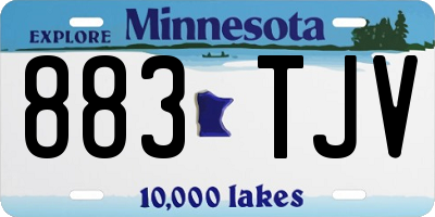 MN license plate 883TJV