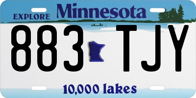 MN license plate 883TJY