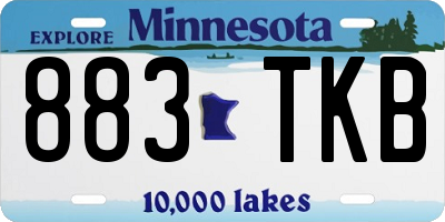 MN license plate 883TKB