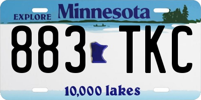 MN license plate 883TKC