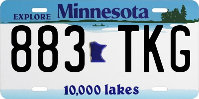 MN license plate 883TKG