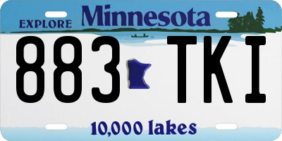 MN license plate 883TKI