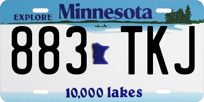 MN license plate 883TKJ