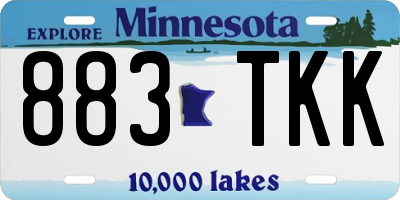 MN license plate 883TKK
