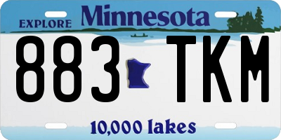 MN license plate 883TKM