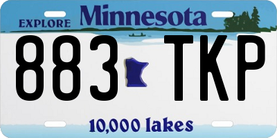 MN license plate 883TKP