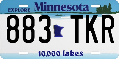MN license plate 883TKR
