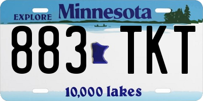 MN license plate 883TKT